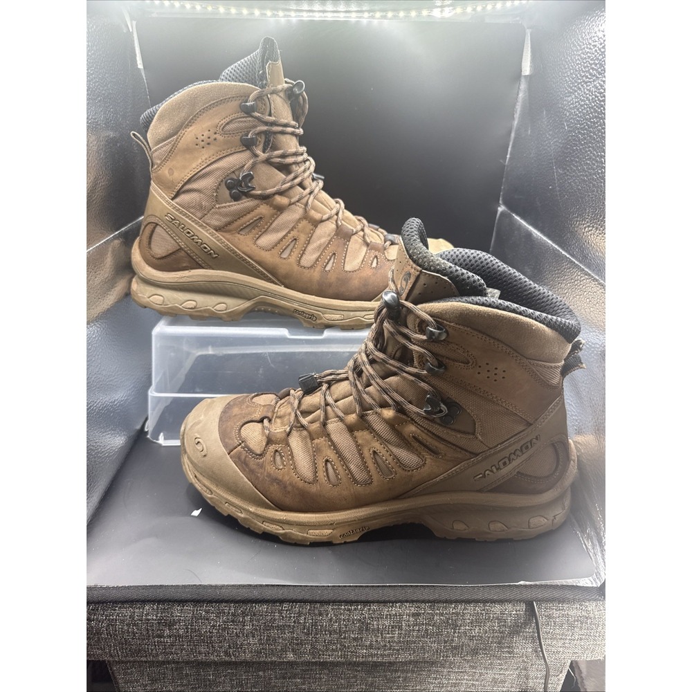 Salomon Quest 4D GTX Forces Boots Men USA 12 Brown Tactical Gore-Tex Combat Hike